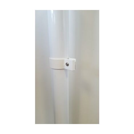 Colliers Simples de Fixation Poteau Rond Blanc - Lot de 6