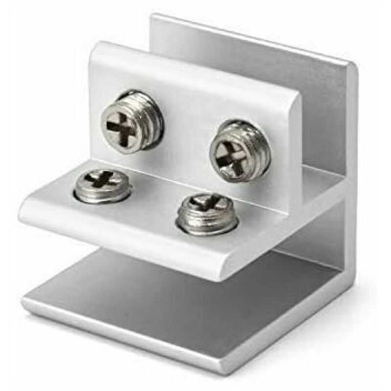 Jalleria - Colliers support pince à verre à 90 degrés , supports de serrage réglables pour étagère de 8 à 12 mm d'épaisseur 4PCS -