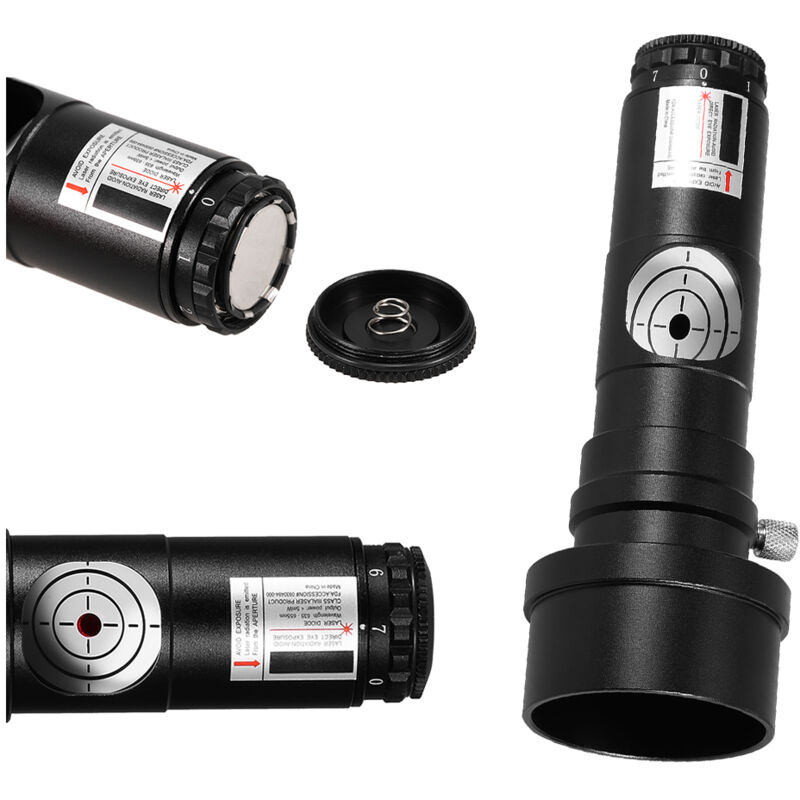 Decdeal - Collimateur de télescope 1,25 pouces Adaptateur 2 pouces Réflecteur Télescope Newtonien sca Collimation laser 7 niveaux de luminosité