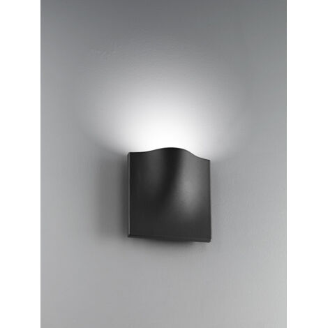 COLLINA Applique LED 15W 900LM 3000K alluminio colore grafite diffusore vetro satinato 20cm
