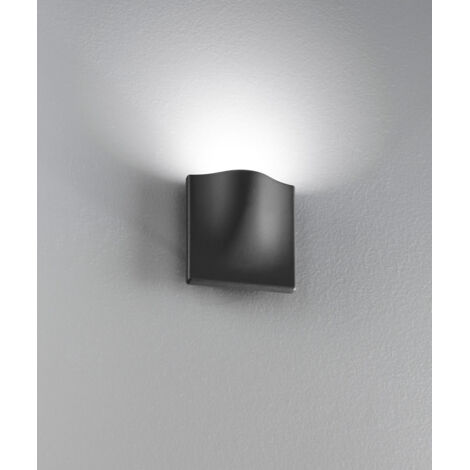COLLINA Applique LED 7W 420LM 3000K alluminio colore grafite diffusore vetro satinato 12cm