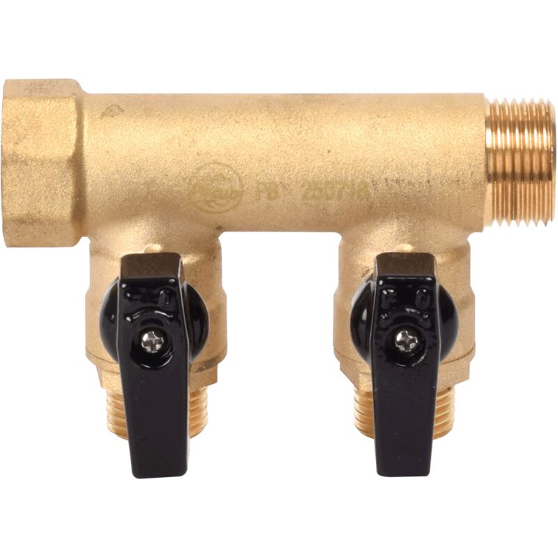 Pbtub - coll.sanitaire 3/4' avec van. integree 1/2'-P.PLATE 6 sorties