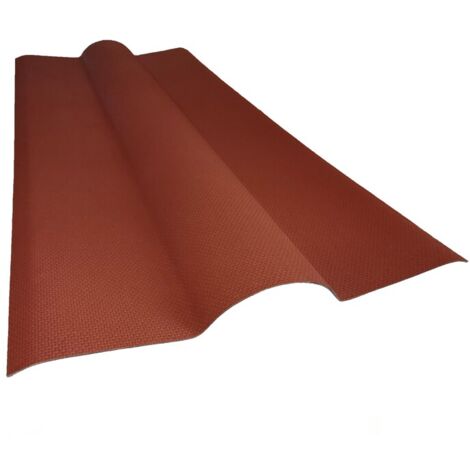 Colmo bituminoso per tetto ondulato L 1 m / l 44 cm Rosso, E: 0,1 cm, l: 44 cm, L: 1 m