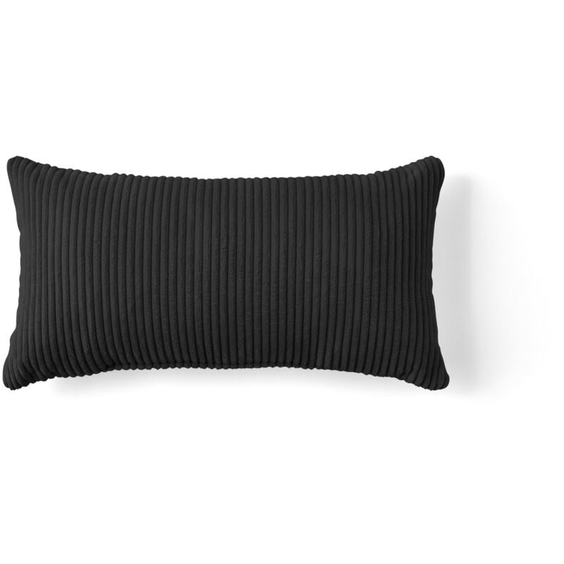 Colombine - coussin - en velours côtelé - 32x63 cm - noir