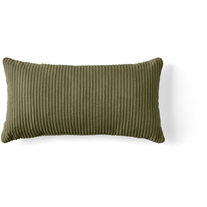 Lisa Design - Colombine - coussin - en velours côtelé - 32x63 cm - vert