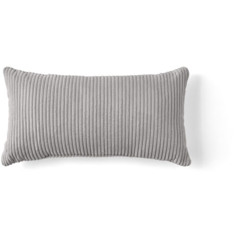 Colombine - coussin - en velours côtelé - 32x63 cm - gris clair