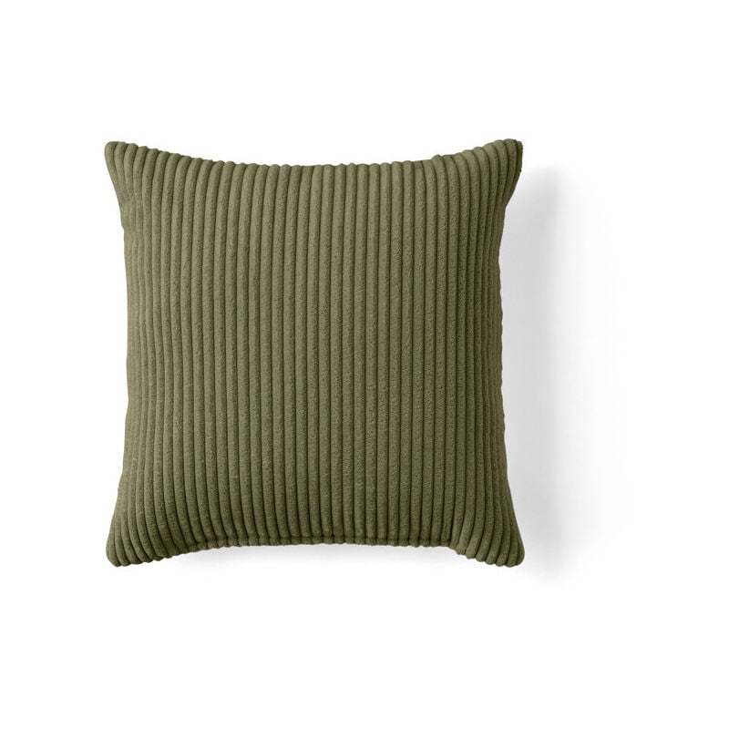 Lisa Design - Colombine - coussin - en velours côtelé - 40x40 cm - vert