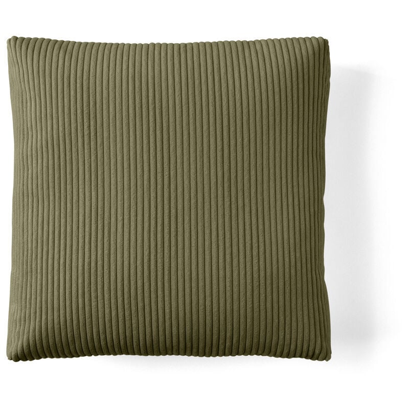 Lisa Design - Colombine - coussin - en velours côtelé - 54x54 cm - vert