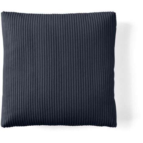 Colombine - coussin - en velours côtelé - 54x54 cm - bleu nuit