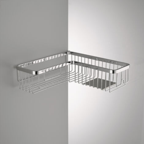 COLOMBO DESIGN Angolare semplice con ripiano inox cromato codice prod: B96140CR