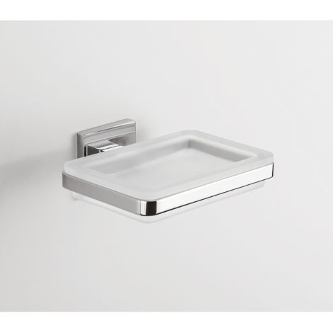 COLOMBO DESIGN Basic Q porta sapone parete cromato codice prod: B37010CR-VAN