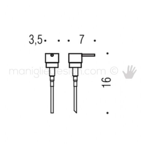 COLOMBO DESIGN Basic q ricambio erogatore spandi sapone cromato codice prod: B93780CR