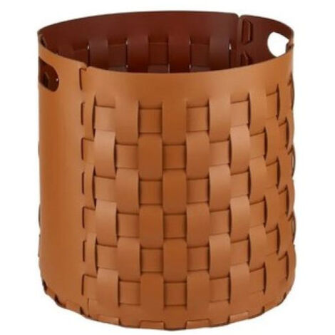 COLOMBO DESIGN Cestino Portabiancheria Bottega Cognac/Bordeaux D40 H40 serie Adj codice prod: BADJ1050-0930