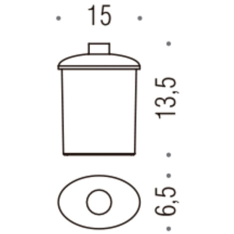 COLOMBO DESIGN Contenitore per sapandisapone (l 0,23) per art. b9318 b2874dx b2874sx vetro acidato codice prod: B93600-VAN