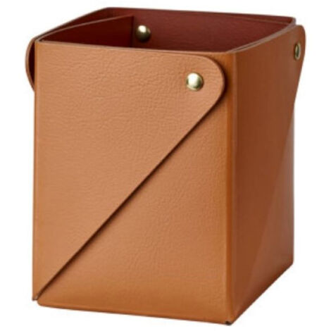 COLOMBO DESIGN Contenitore Porta cosmetici Miu Cognac/Bordeaux, 7X7 H8 serie ADJ codice prod: BADJ055-0930