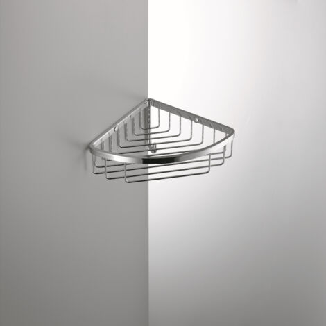 COLOMBO DESIGN Contract cestino angolare semplice con gancio complementi cromato codice prod: B96160CR