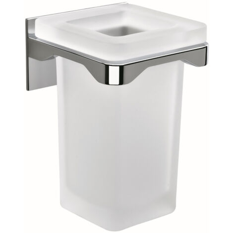 COLOMBO DESIGN Forever porta bicchiere vetro satinato cromato codice prod: B29020CR-VAN