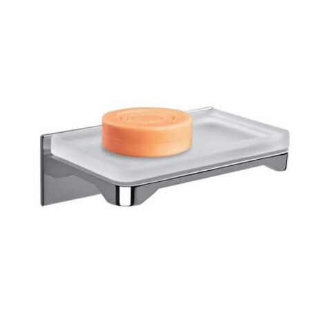 COLOMBO DESIGN Forever porta sapone vetro satinato cromato codice prod: B29010CR-VAN