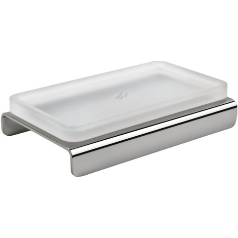 COLOMBO DESIGN Forever porta sapone vetro satinato cromato codice prod: B2940