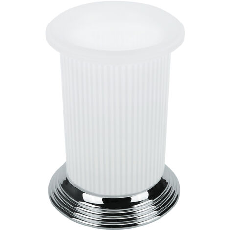 COLOMBO DESIGN Hermitage porta bicchiere appoggio vetro satinato cromato codice prod: B33410CR-VAN