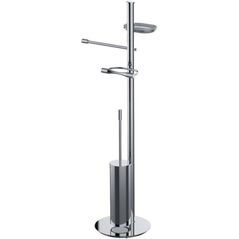 COLOMBO DESIGN Isole 2 b9413ncr piantana con porta salviette/sapone/rotolo/scopino cromato codice prod: B9413NCR