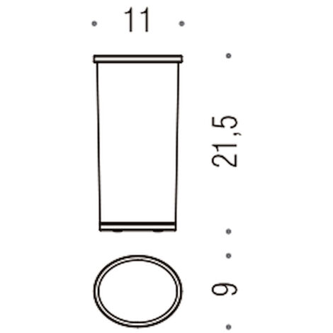 COLOMBO DESIGN Land ricambio contenitore porta scopino per art. b2806 land b2856 cromato codice prod: B28560CR-VAN