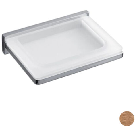 COLOMBO DESIGN Look b1601 porta sapone appoggio vetro acidato naturale vintage mat codice prod: B16010VM-VAN