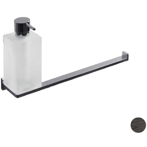 COLOMBO DESIGN Look b1674 dosatore sapone porta salviette vetro acidato naturale grafite mat codice prod: B16740GM-VAN
