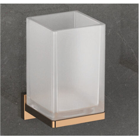 COLOMBO DESIGN Look porta bicchiere parete vetro satinato codice prod: B16020VL-VAN