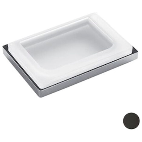 COLOMBO DESIGN Look porta sapone appoggio vetro satinato grafite codice prod: B16400GL-VAN