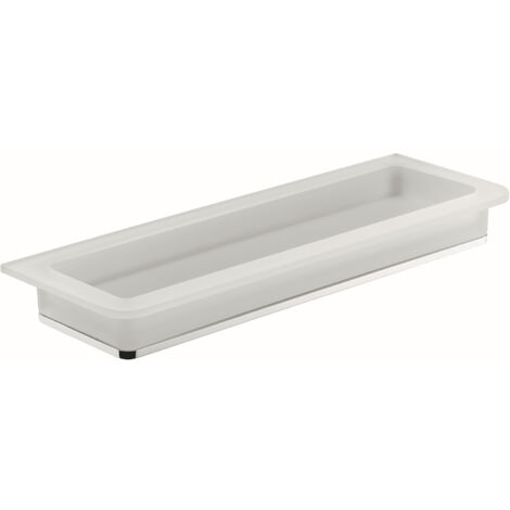 COLOMBO DESIGN Lulu' porta sapone appoggio vetro satinato  cromato codice prod: B62420CR-VAN