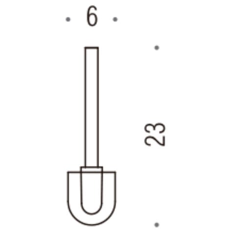 COLOMBO DESIGN Luna ricambio scovolo con asta per art. b0506/b0557 bianco codice prod: B05570