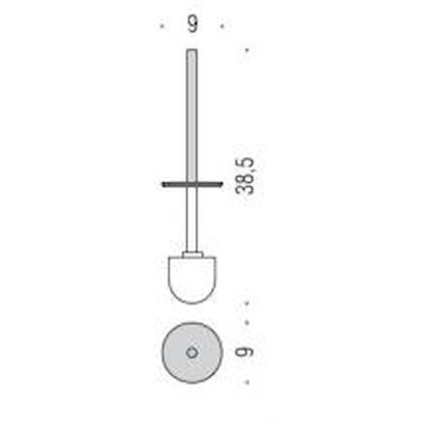 COLOMBO DESIGN Manico con ciuffo piantana planet codice prod: B98580CR