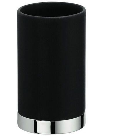 Colombo Design NORDIC bicchiere d'appoggio, finitura cromo/nero opaco B52410CR-CNO