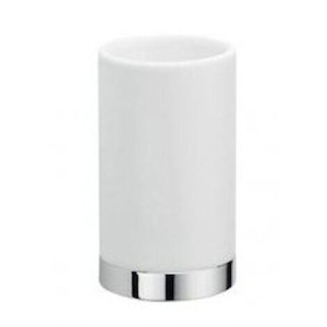 COLOMBO DESIGN Nordic porta bicchiere appoggio bianco opaco cromato codice prod: B52410CR-CBO