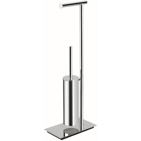 COLOMBO DESIGN Piantana porta rotolo e porta scopino sospeso Square codice prod: B99070CR