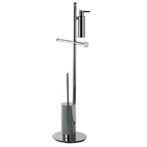 COLOMBO DESIGN Planets piantana con spandisapone (l 0,15) porta salvietta / rotolo / scopino cromato codice prod: B98190CR