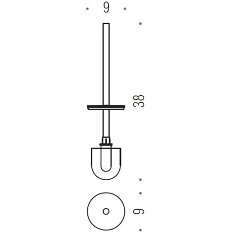 Colombo Design Planets ricambio manico con ciuffo, finitura cromo B98680CR