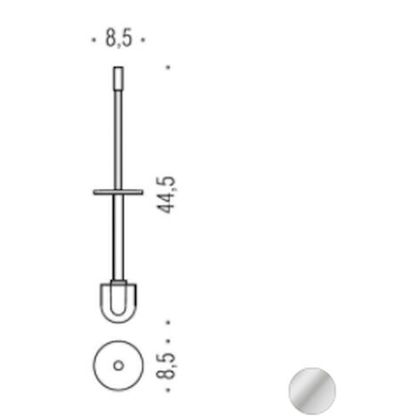 COLOMBO DESIGN Plus asta completa con scovolo cromato codice prod: W49580CR