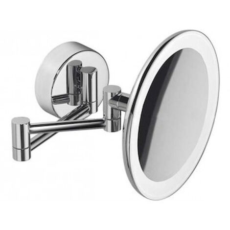 COLOMBO DESIGN Specchio ingranditore a muro 3x con luce incorporata cromato codice prod: B97510CR