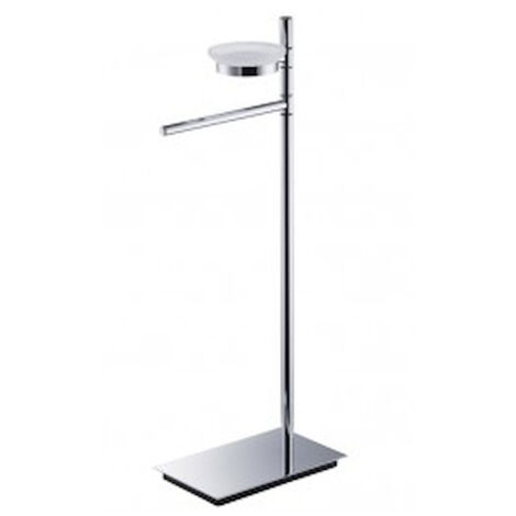 COLOMBO DESIGN Square piantana con porta sapone/salvietta cromato codice prod: B99020CR