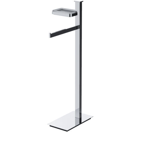 COLOMBO DESIGN Units piantana destra cm66 con portasapone/salvietta cromato codice prod: B9102DCR