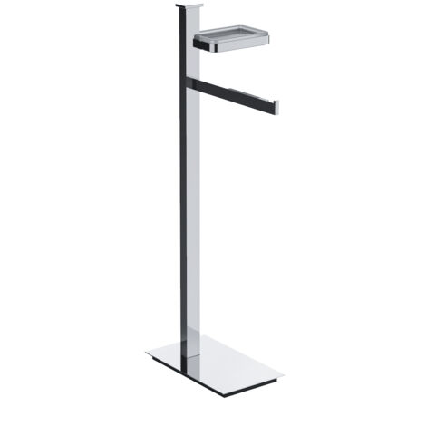 COLOMBO DESIGN Units piantana sx cm 66 con porta sapone e salvietta cromato codice prod: B9102SCR