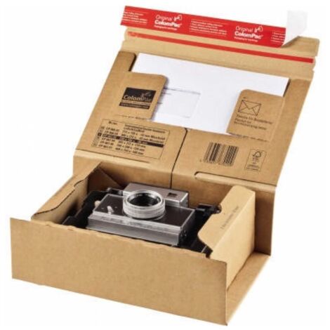 COLOMPAC Versandkarton ColomPac® POST-BOX Innenmaße: 33 x 12 x 29 cm (B x H x T) Außenmaße: 38,5 x 13x 31,5 cm (B x H x T) Kraftliner Wellpappe braun
