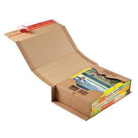 COLOMPAC Versandkarton ColomPac® Universal Innenmaße: 32,5 x -8 x 25 cm (B x H x T) Außenmaße: 38 x 10x 26,5 cm (B x H x T) Kraftliner Wellpappe 1-wellig braun