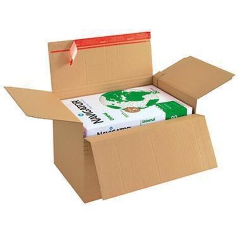 ColomPac Versandkarton CP141.101 DIN A5+ 22,9x5-11,5x16,4cm braun