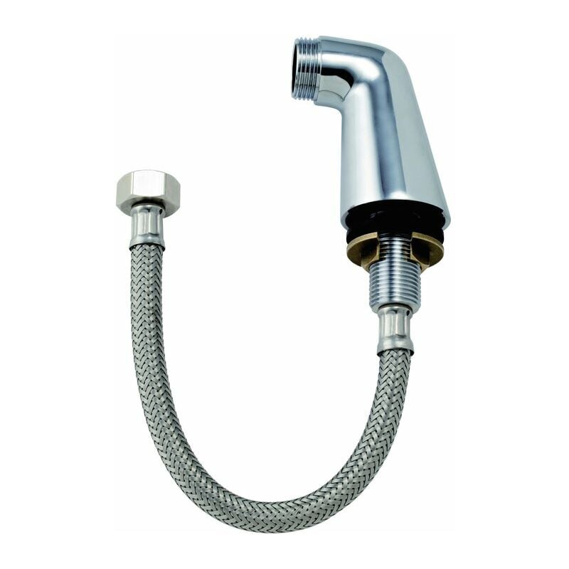 Colonnette avec flexible serti d'usine Riquier Mâle 3/4' - Femelle 3/8' - Lot de 2 pièces