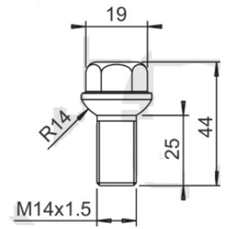 Colonetta sferica M14 x 1,5