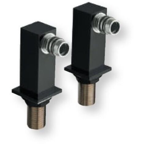 COLONETTES CARREE POUR QM107 ENTRAXE BAIGNOIRE 150 mm NOIR - CRISTINA ONDYNA PD49813