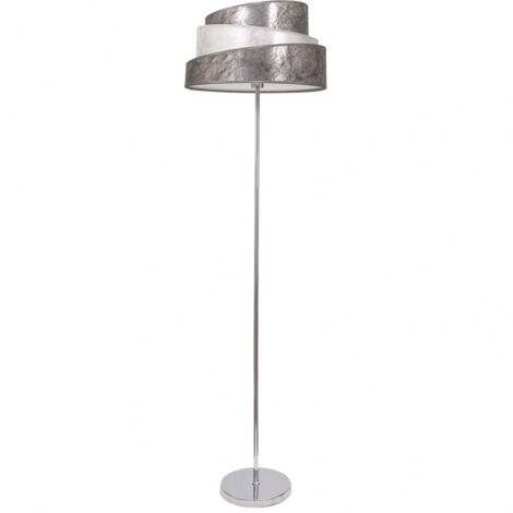 Colonia Lampada da Terra Cromo/Argento-Bianco 1xE27 (153x40x40cm)